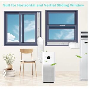 Adjustable Portable AC Window Vent Plate Kit